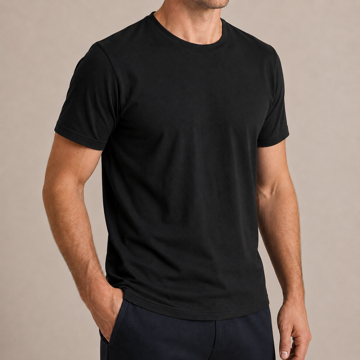 The Essential Tee - Unisex Black Crew Neck Cotton T-Shirt