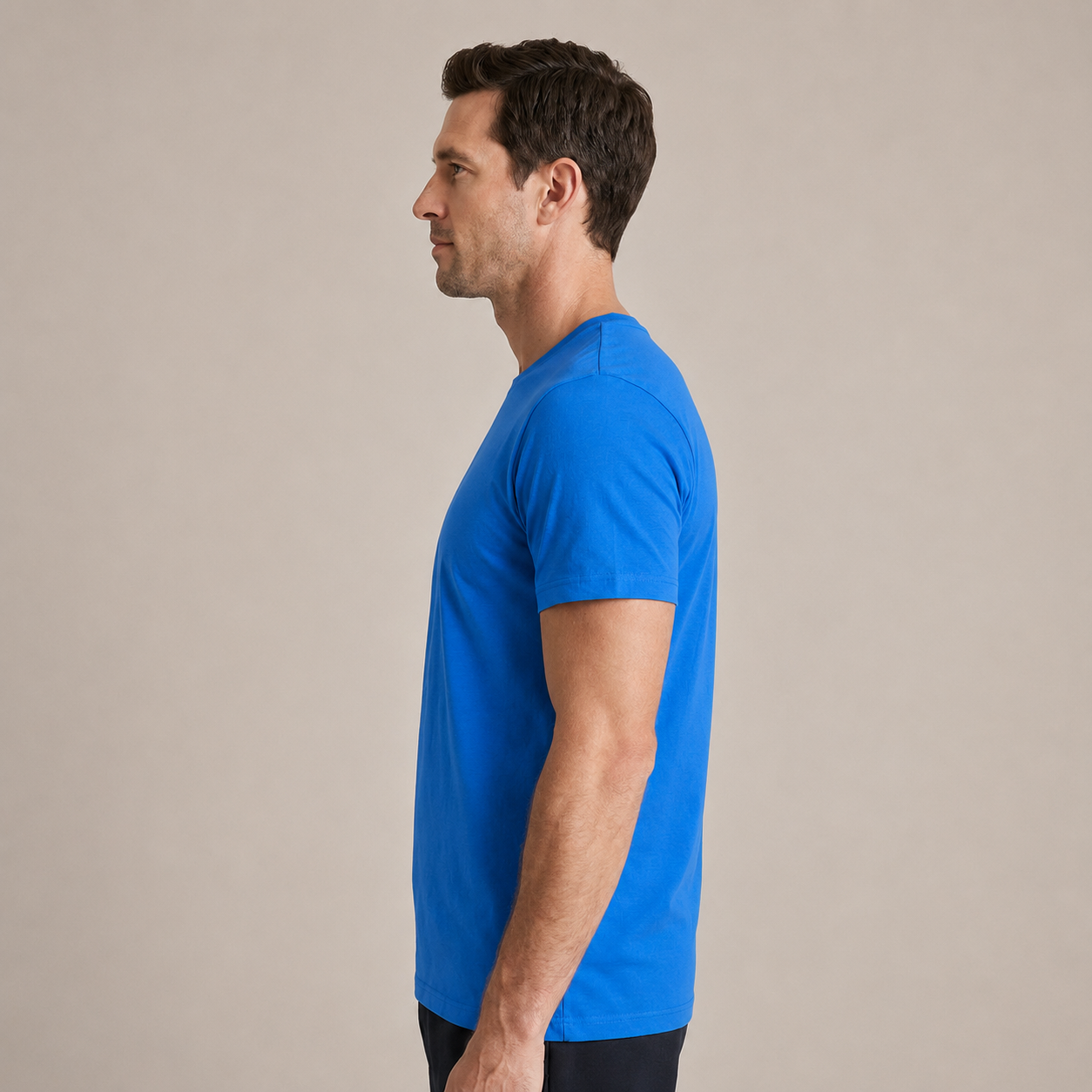 The Essential Tee - Unisex Blue Crew Neck Cotton T-Shirt