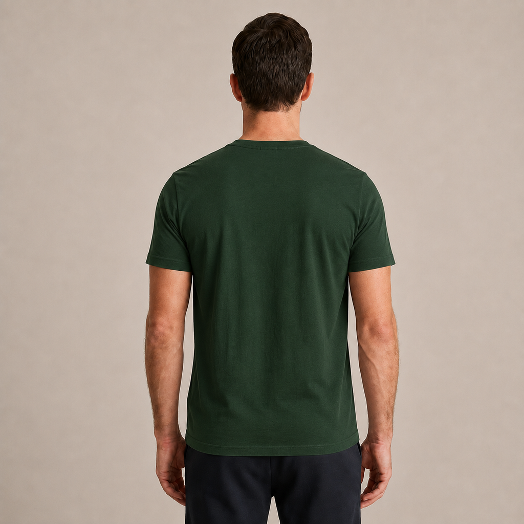 The Essential Tee - Unisex Forest Green Crew Neck Cotton T-Shirt