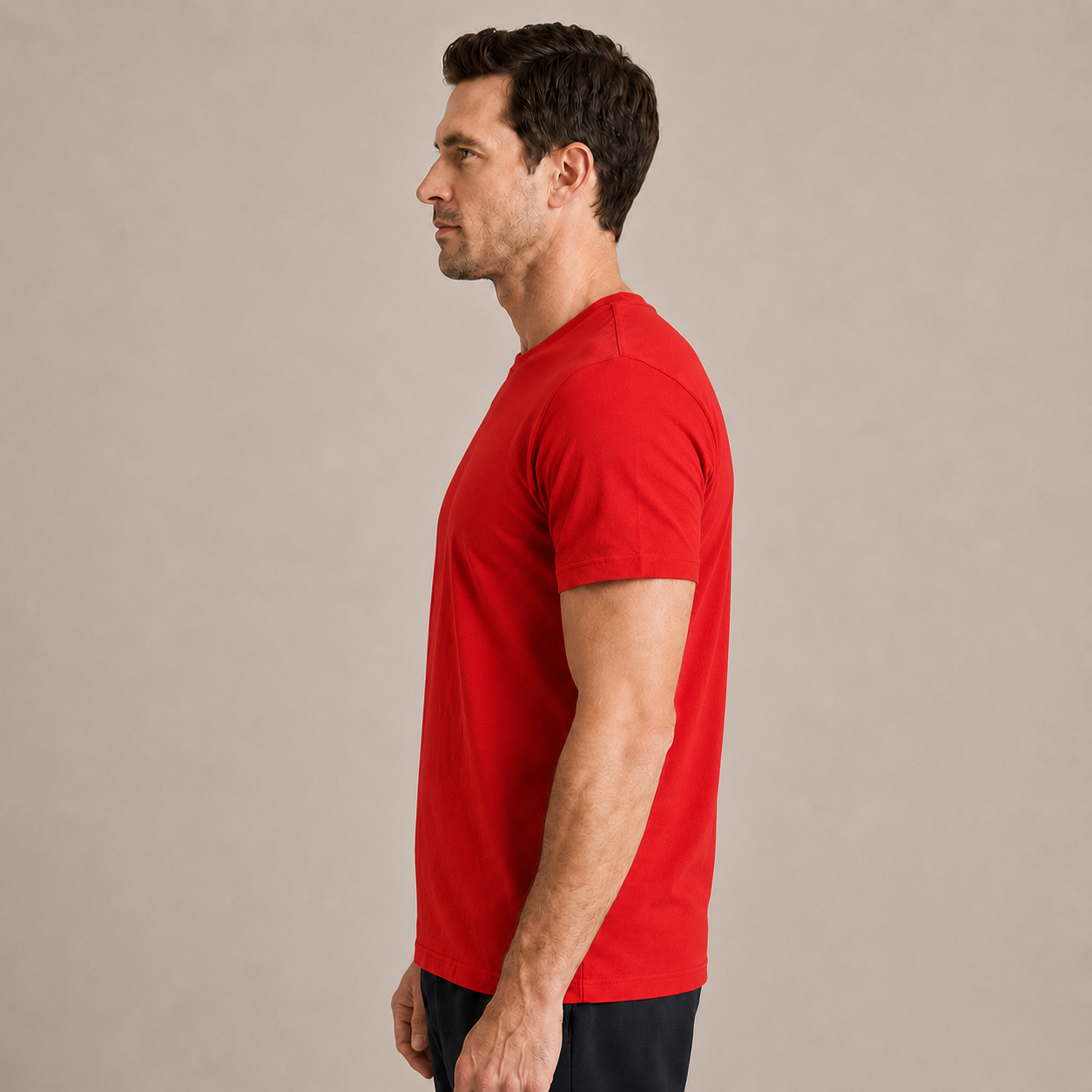 The Essential Tee - Unisex Red Crew Neck Cotton T-Shirt